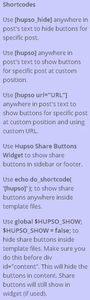 hupso-shortcode