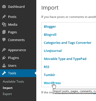 import-choose-wordpress