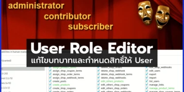 User Role Editor แก้ไขบทบาทและกำหนดสิทธิ์ให้ User