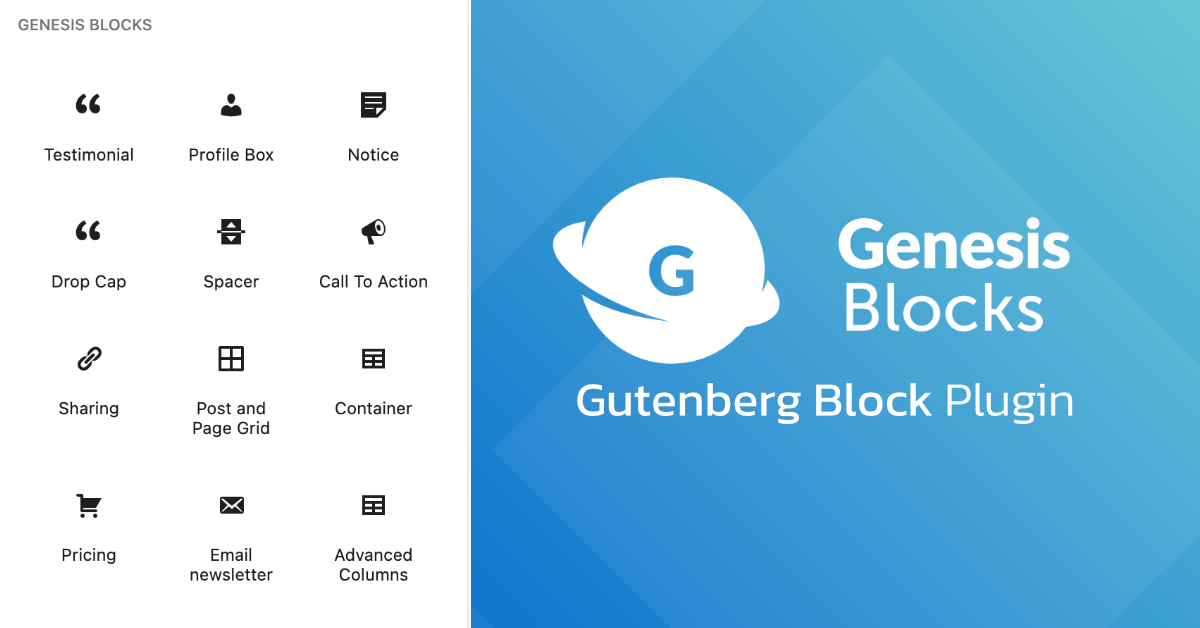 เพิ่ม Gutenberg Block ด้วยปลั๊กอิน Genesis Blocks
