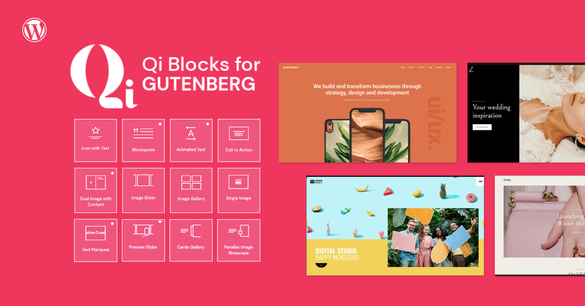 Qi Blocks คอลเลกชันบล็อก Gutenberg จาก Qode Interactive