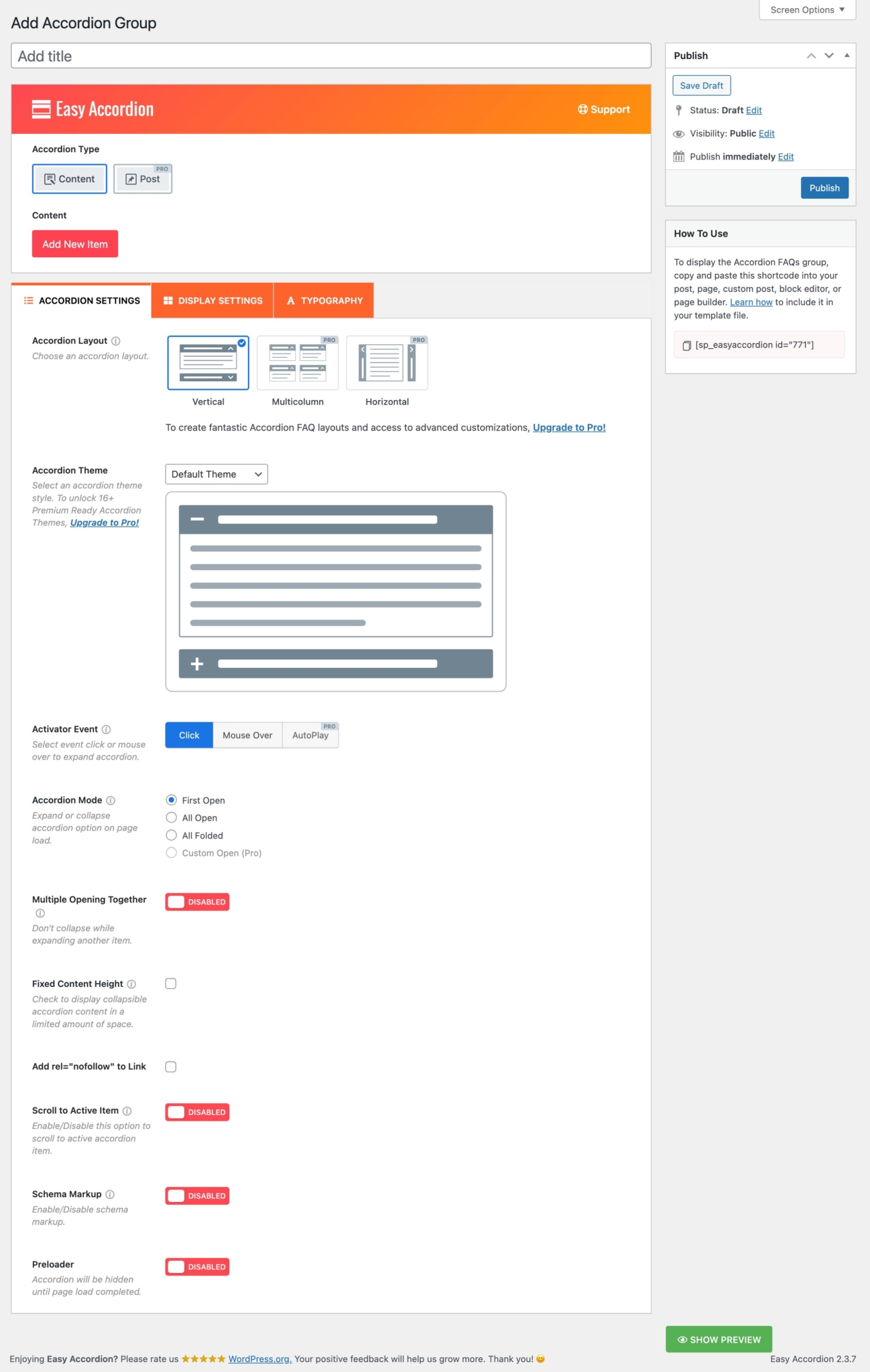 สร้าง FAQ ด้วยปลั๊กอิน Easy Accordion - WPThaiuser by Ruk-Com