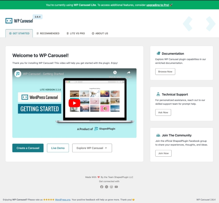 WP Carousel ปลั๊กอินสร้าง Carousel, Slider, Gallery สำหรับ WordPress ...