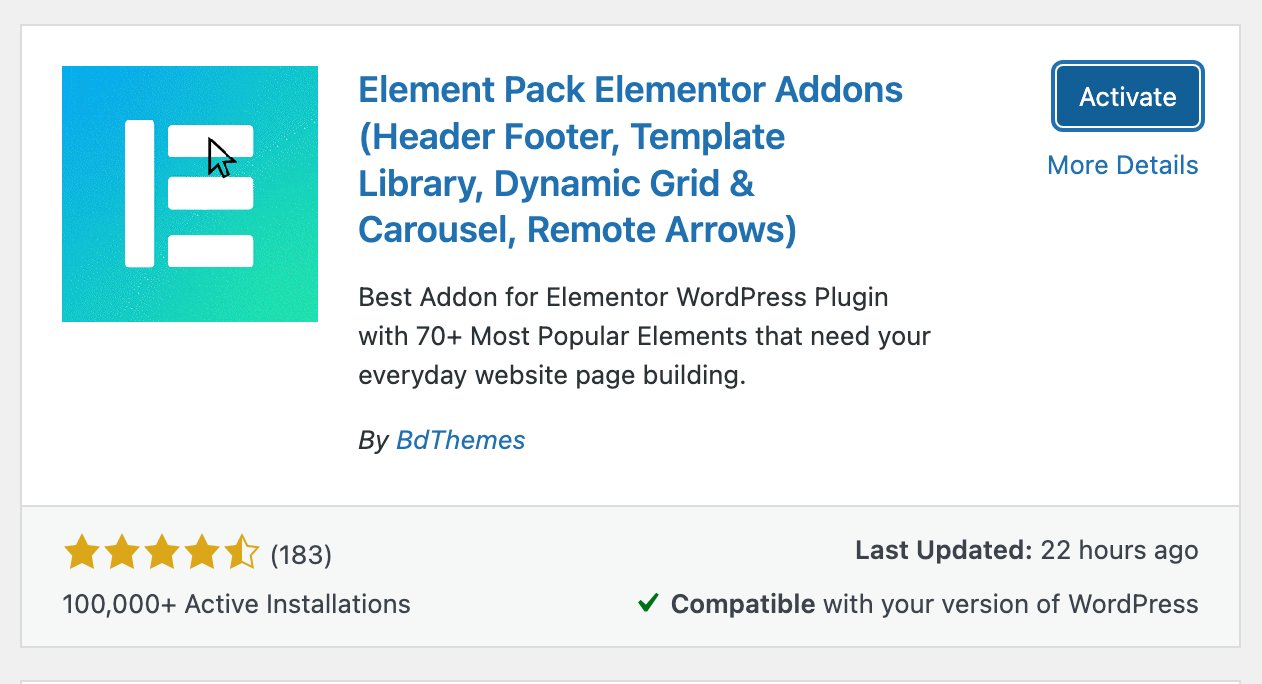 Element Pack addon ปลั๊กอินส่วนเสริม Elementor - WPThaiuser by Ruk-Com