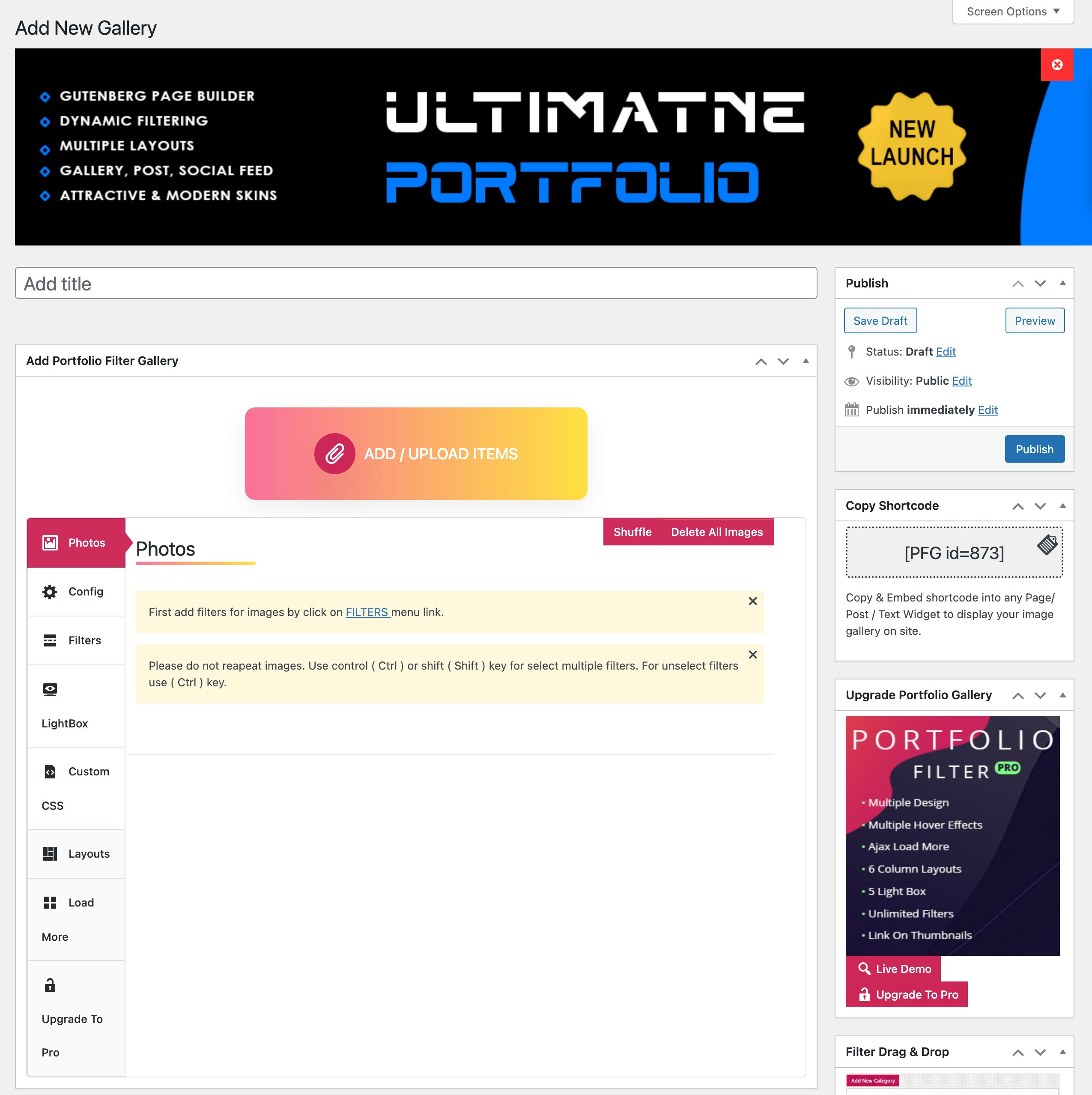 Portfolio Filter Gallery ปลั้กอินสร้างพอร์ตโฟลิโอแกลเลอรีแบบง่ายๆ ...
