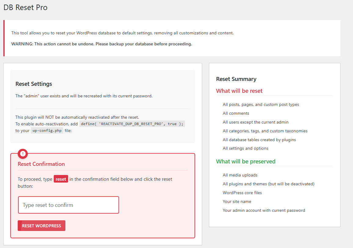 วิธีรีเซ็ตฐานข้อมูล WordPress อย่างง่ายดายและปลอดภัย - WPThaiuser by ...