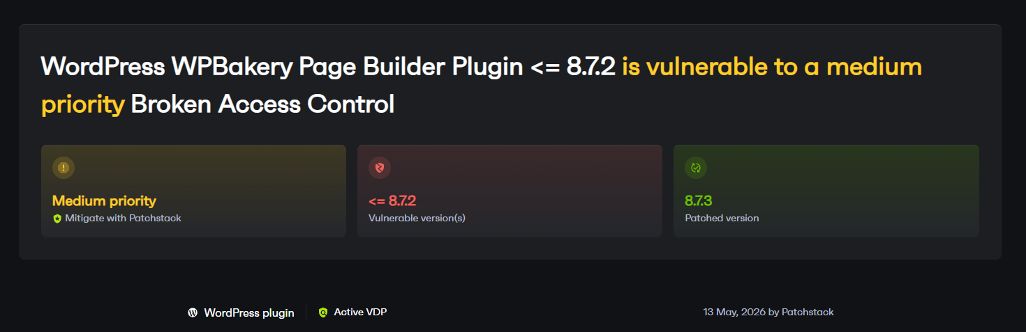 WPBakery Page Builder มีช่องโหว่ Broken Access Control - WPThaiuser by ...